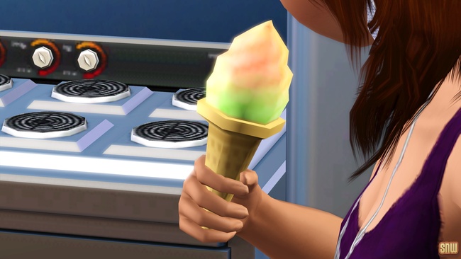 Koning Krokant Pro Friteuse en Vrieshap Pro IJsmachine (premium content voor De Sims 3)