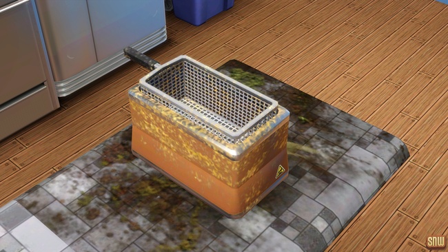 Koning Krokant Pro Friteuse en Vrieshap Pro IJsmachine (premium content voor De Sims 3)