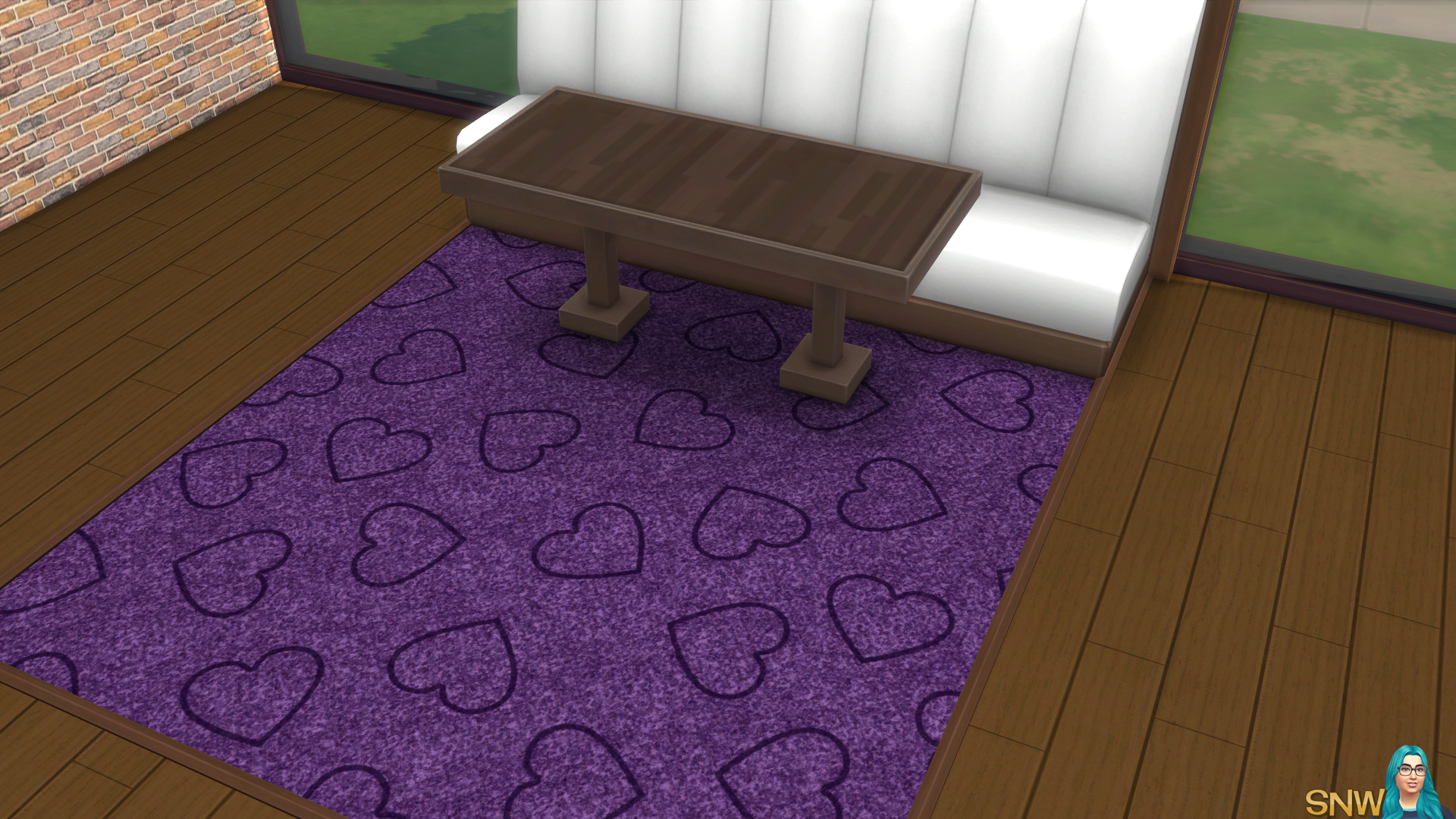 Valentine&#039;s Day 2018 / Love Carpets #5 (Hearts - Outline - Large - Dark)