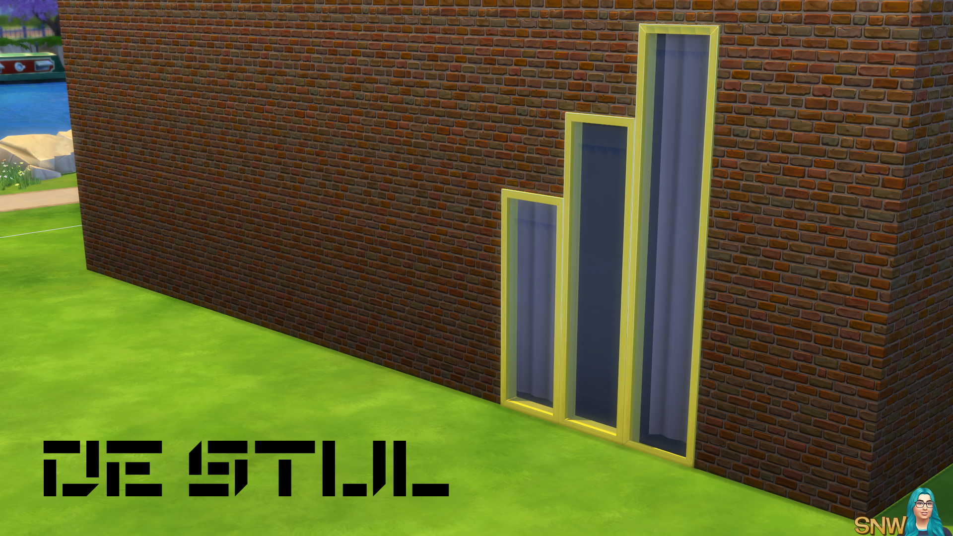 De Stijl Windows for The Sims 4