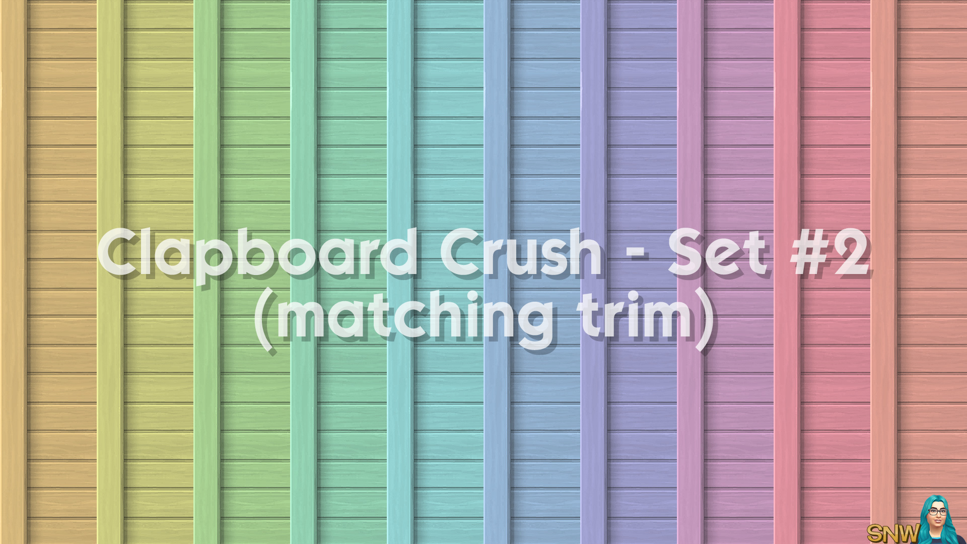 Clapboard Crush Siding Walls Set #2 (with Corner Trim)