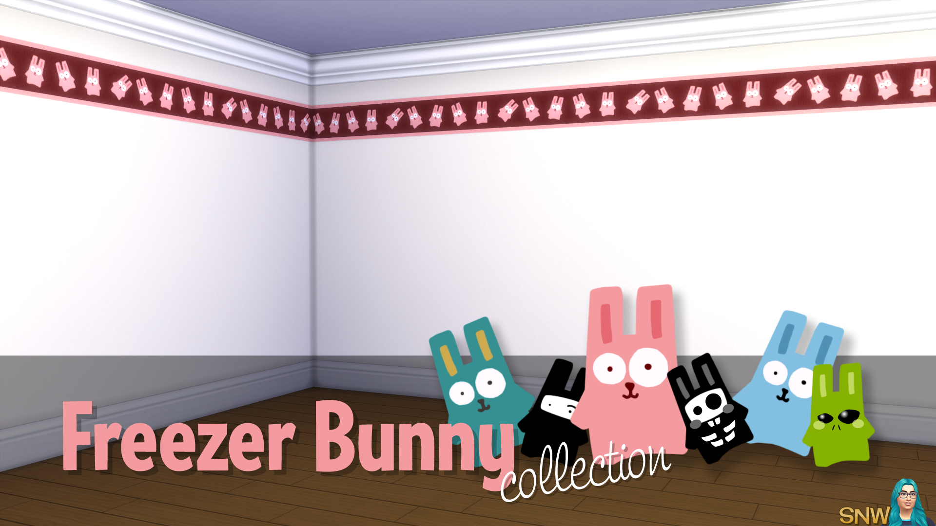 Freezer Bunny Collection: Top Border Wallpapers