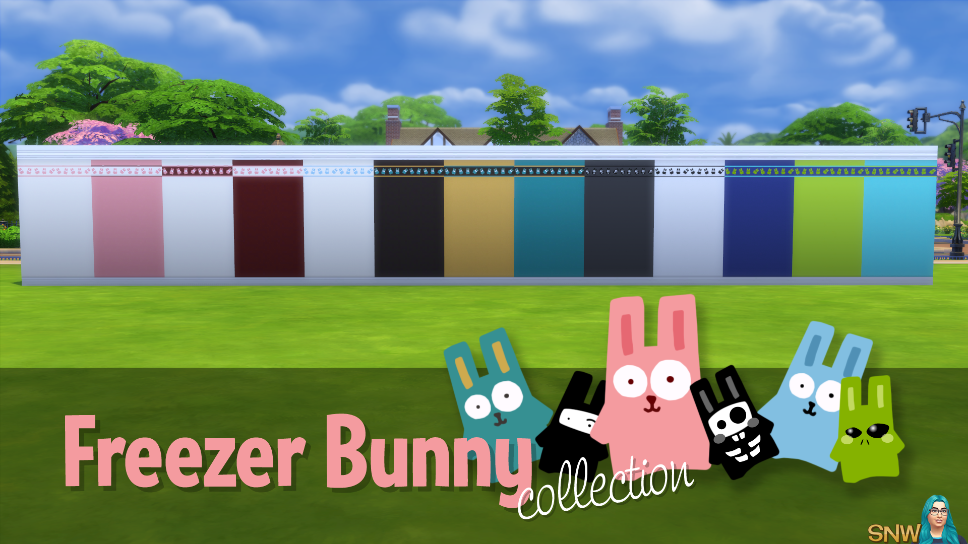 Freezer Bunny Collection: Top Border Wallpapers