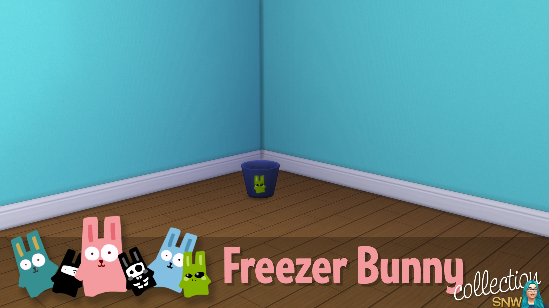 Freezer Bunny Collection: Trash Can