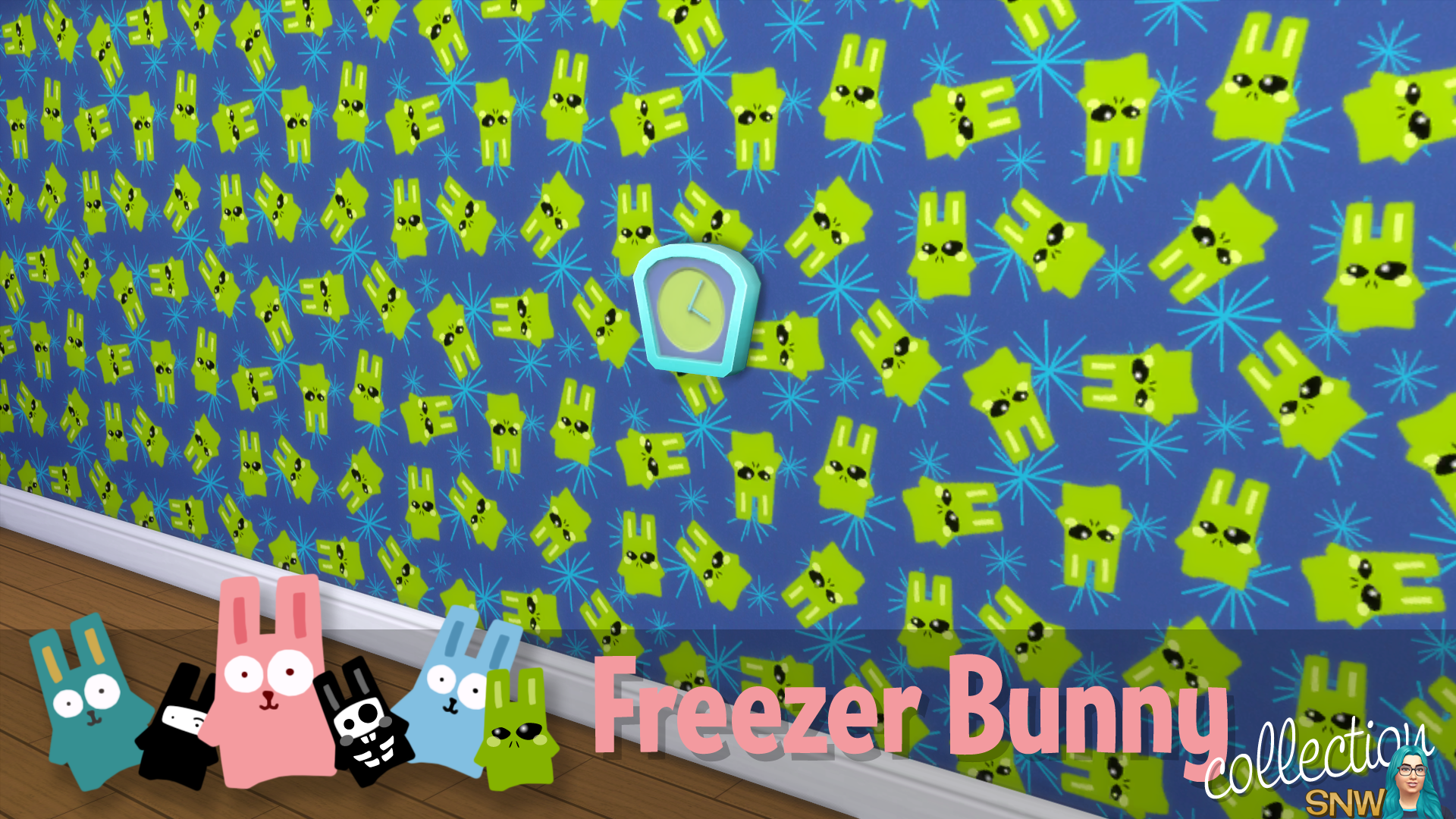 Freezer Bunny Collection: Clock