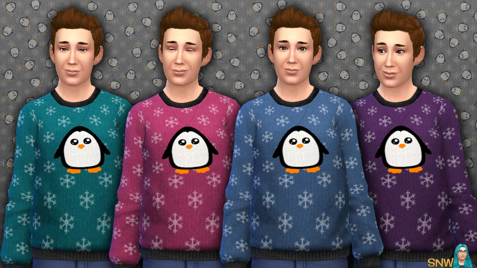 Men&#039;s Penguin Print Sweater