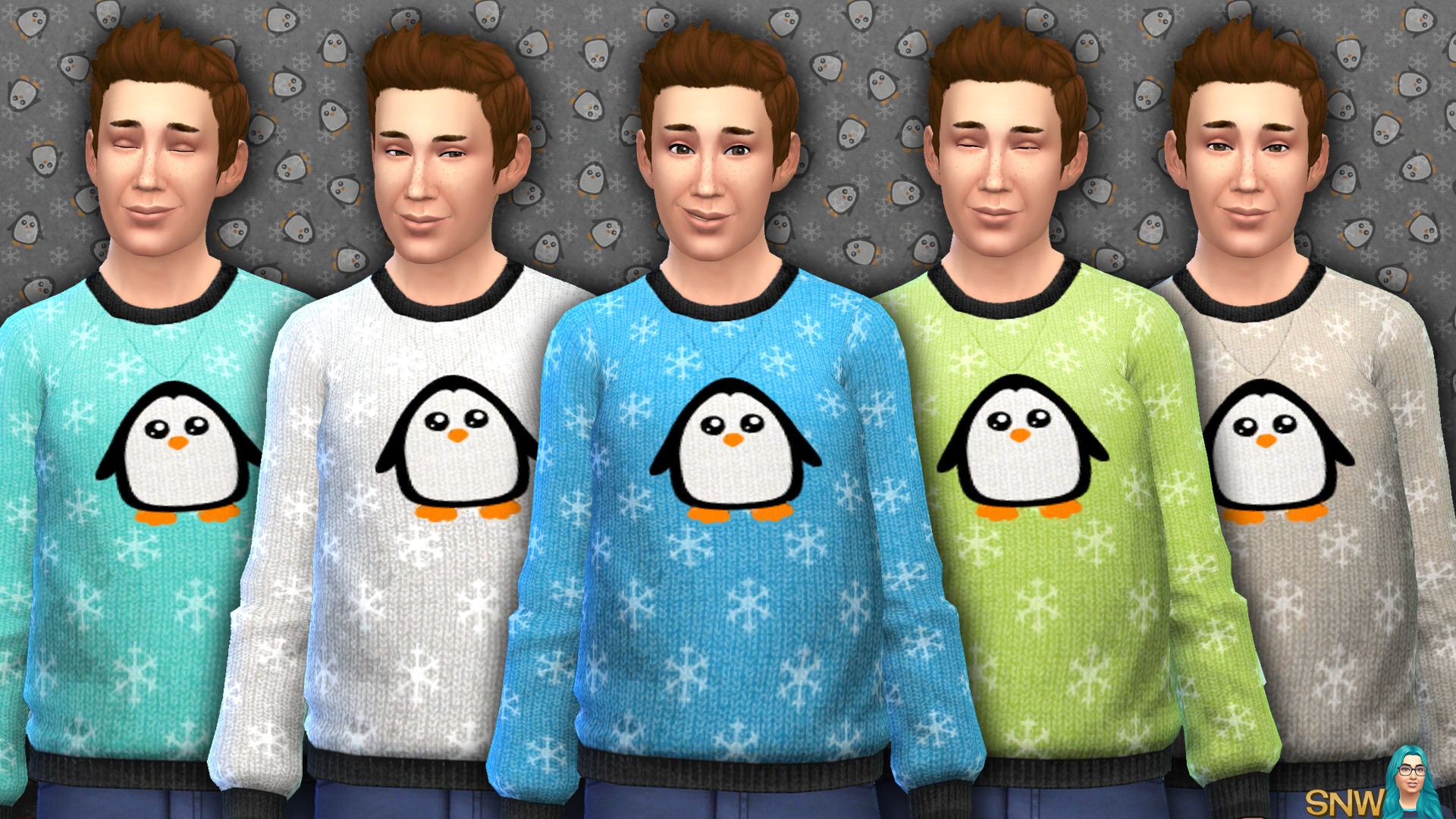 Men&#039;s Penguin Print Sweater