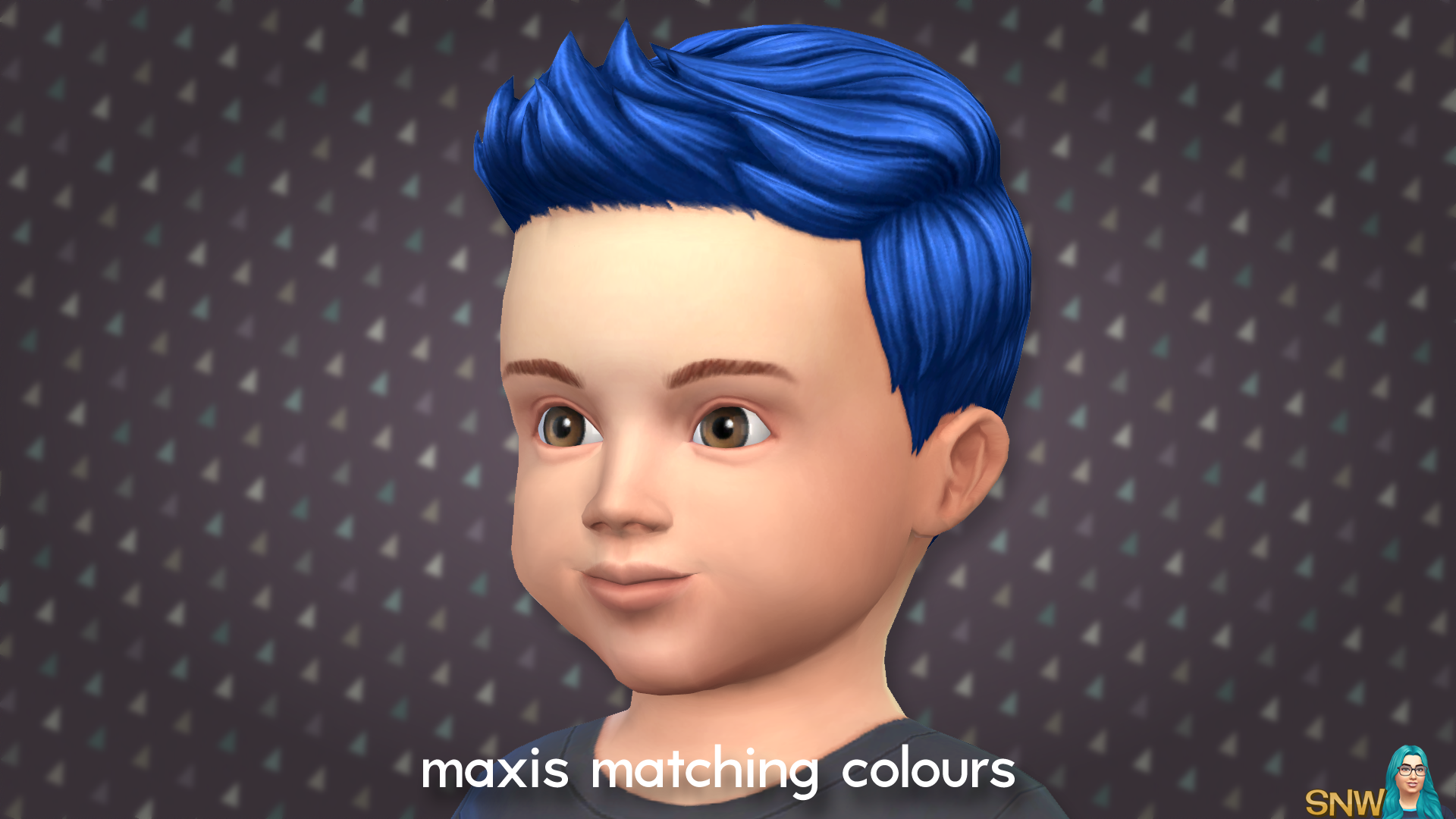 Maxis Matching Short Spiky Hairdo for Toddlers