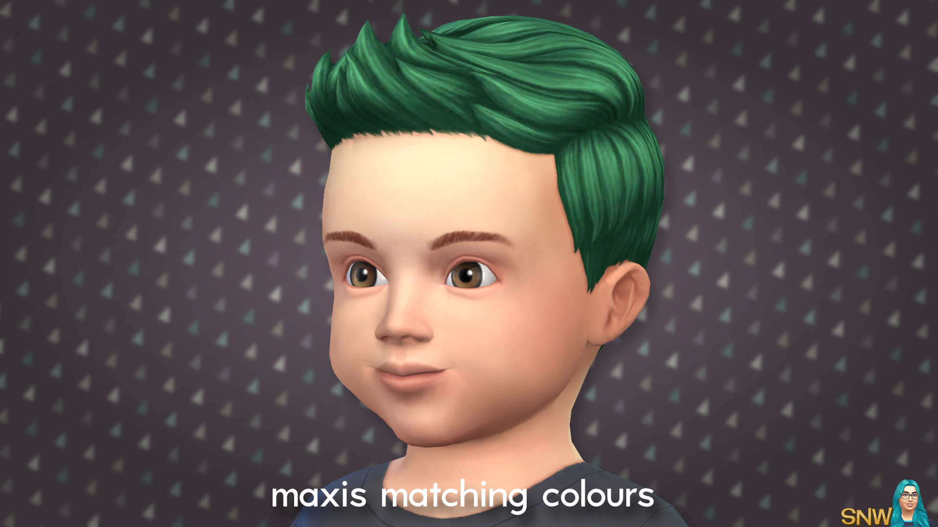 Maxis Matching Short Spiky Hairdo for Toddlers