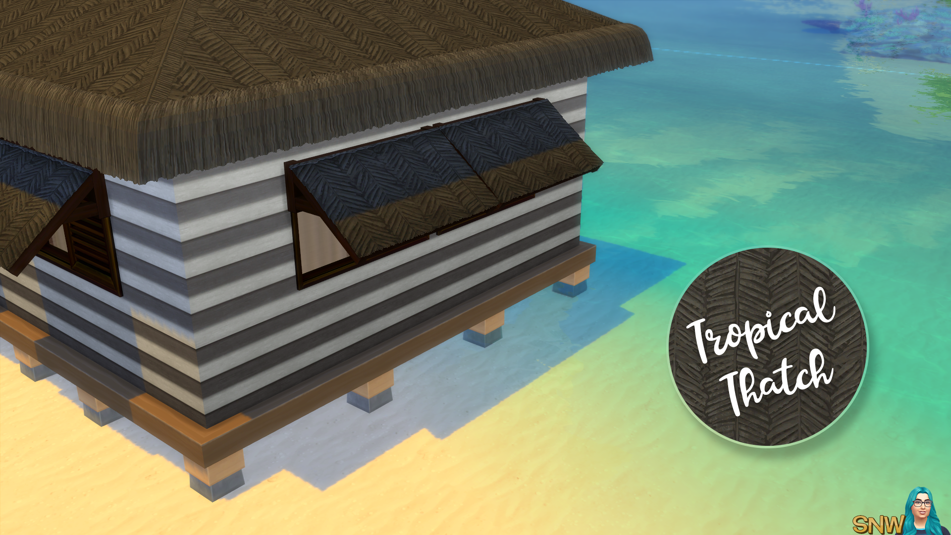 Tropical Thatch Awnings (matches Tropical Thatch roof from Island Living)