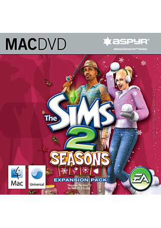 The Sims 2: Seasons for Mac box art packshot jewel case