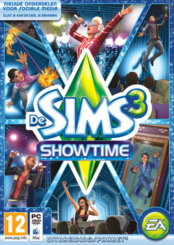 De Sims 3: Showtime box art packshot