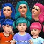 Maxis Matching Pigtails Hairdo for Toddlers